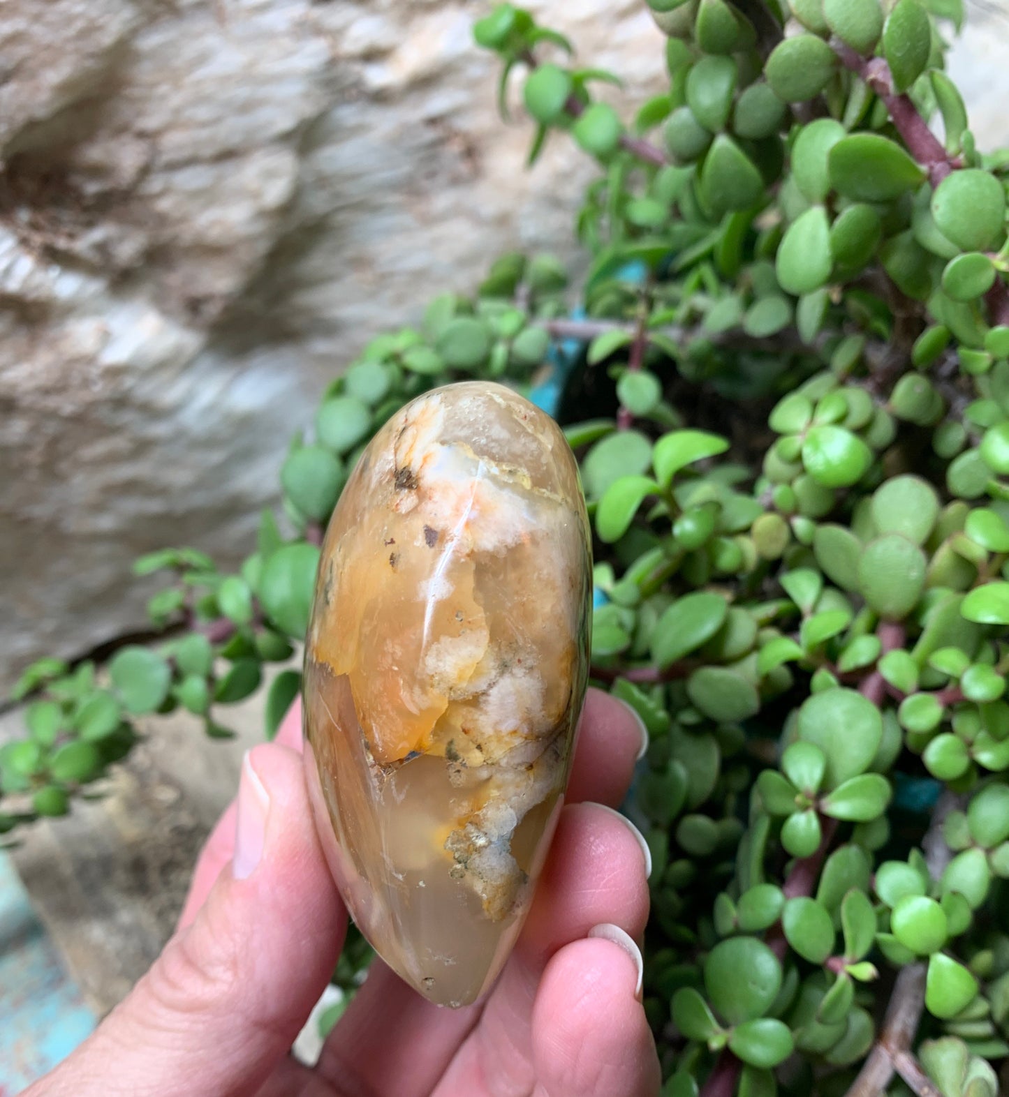 Flower Agate Cherry Blossim Heart , Supply for Crystal Grid, Home Decor or Crafts HRT 0292