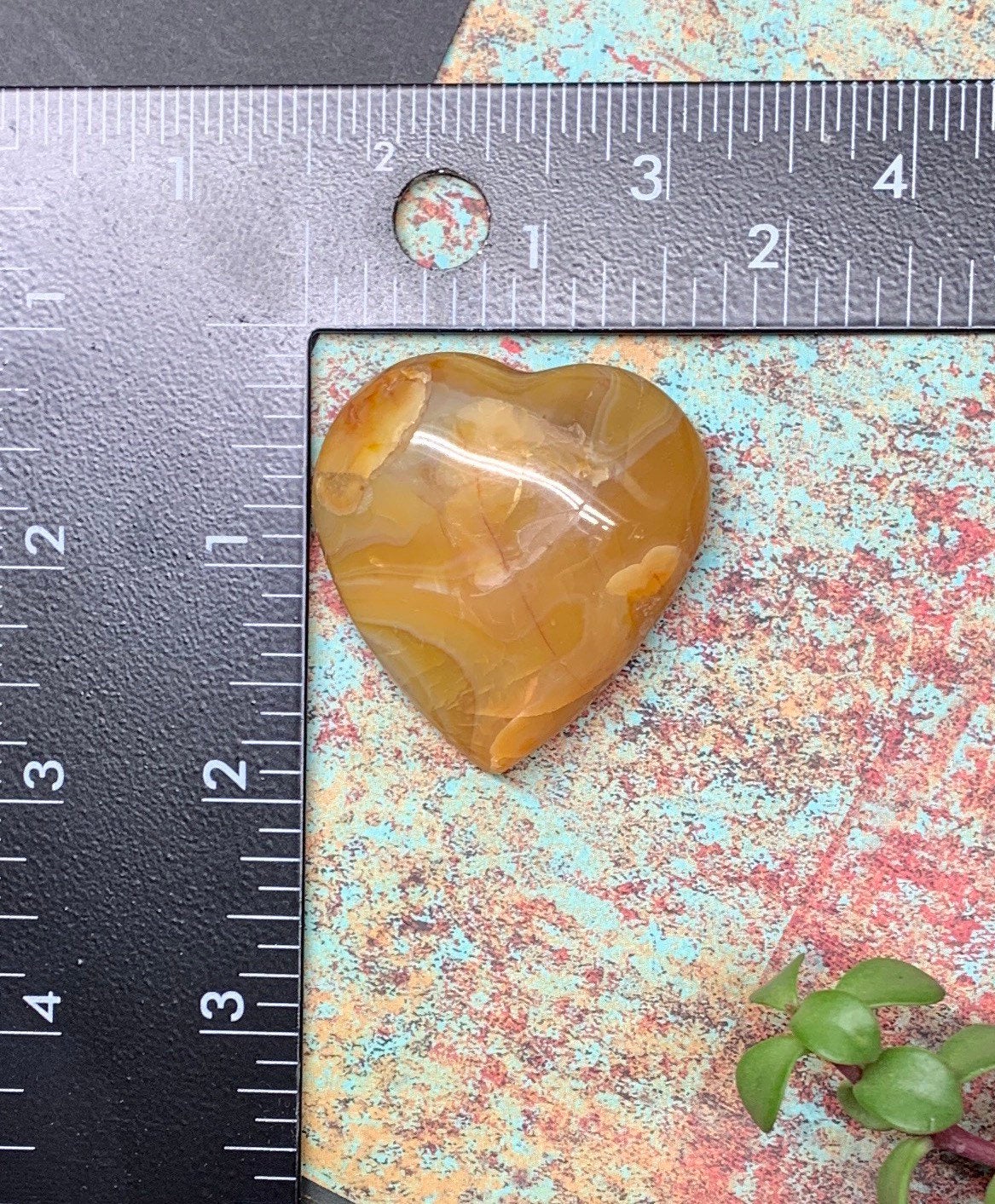 Carnelian Agate Quartz Puffy Heart, Beautiful, Polished, Creativity Stone, Passion, Manifesting Abundance (Approx. 2”) HRT-0247
