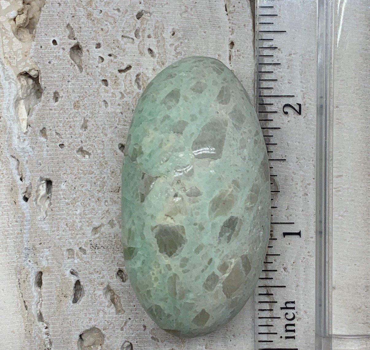 Green Moonstone Palm Stone PLM-0045