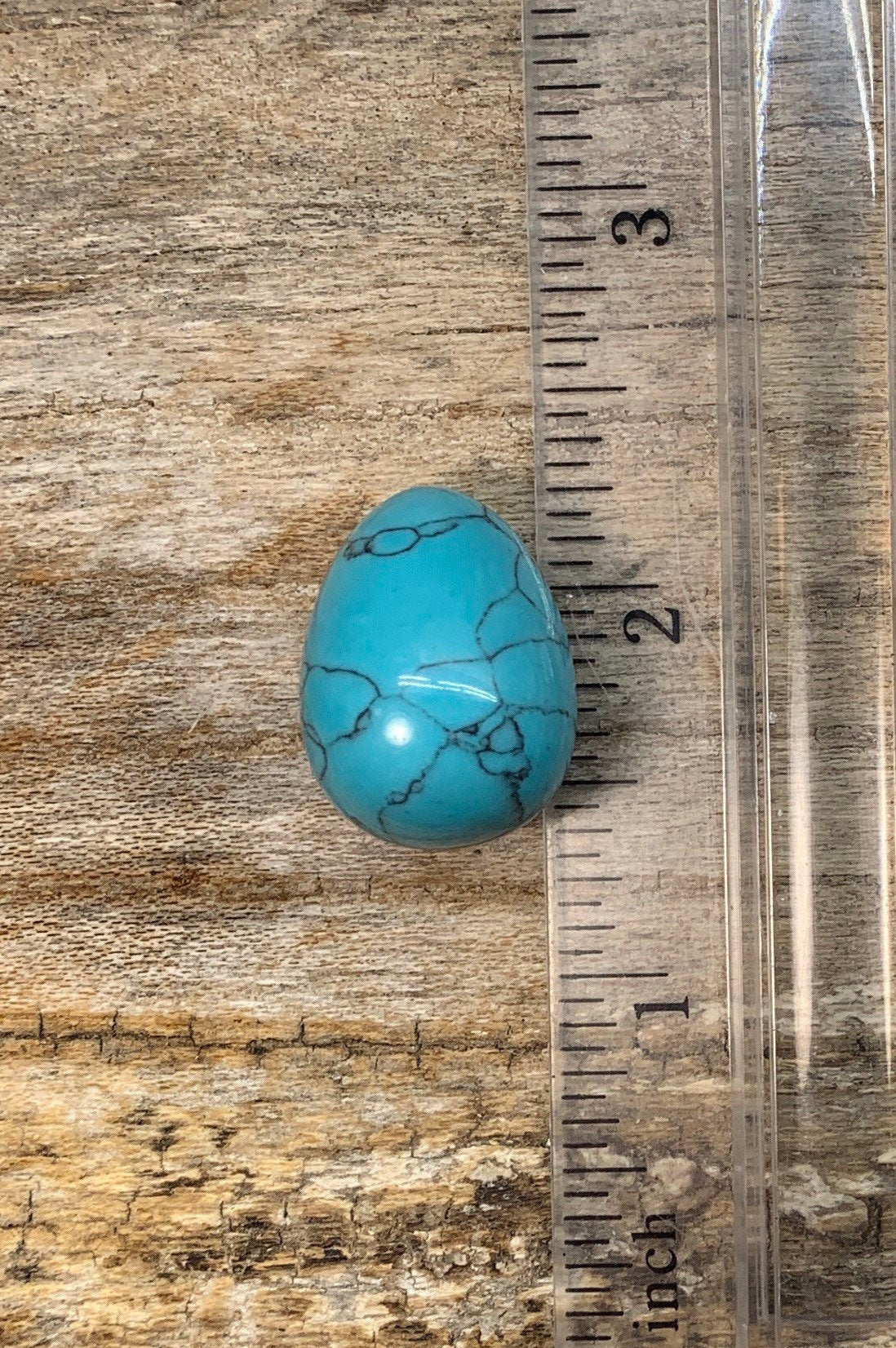 Blue Howlite Egg 3/4” 0431