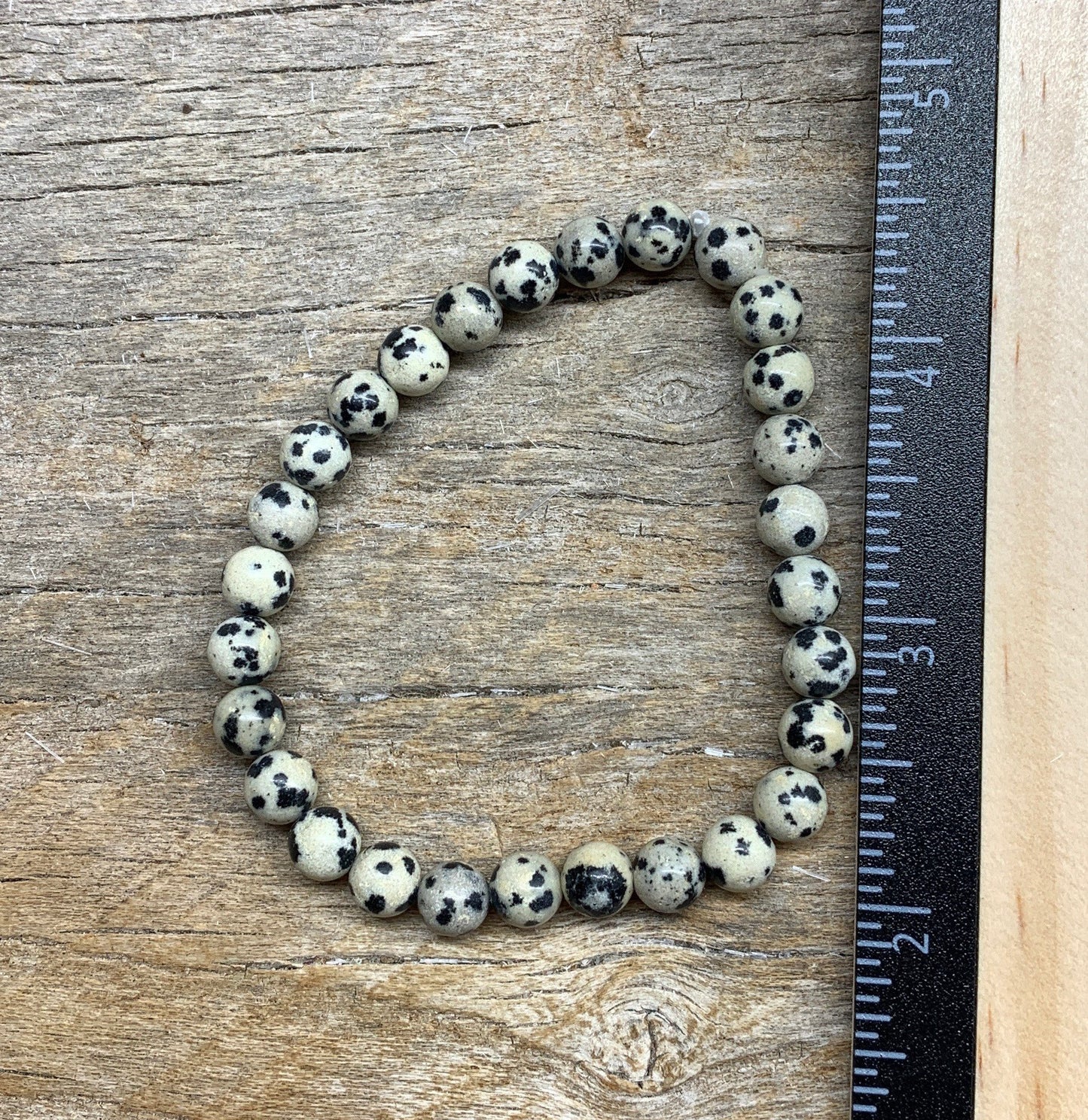 Dalmatian Jasper Bracelet 6 mm BRC-0140