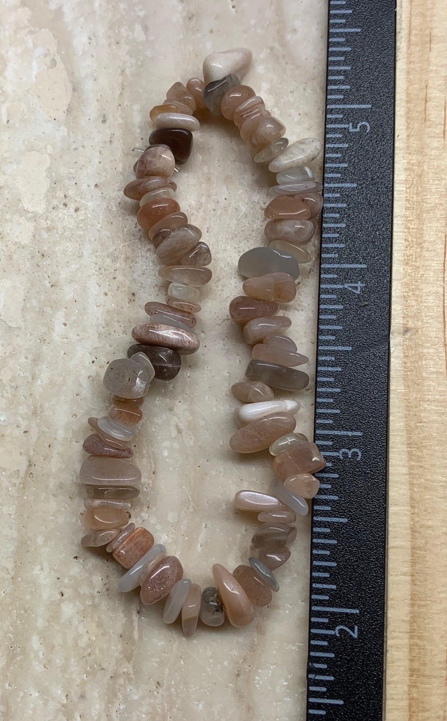 Natural Sunstone Chip Bracelet BRC-0055