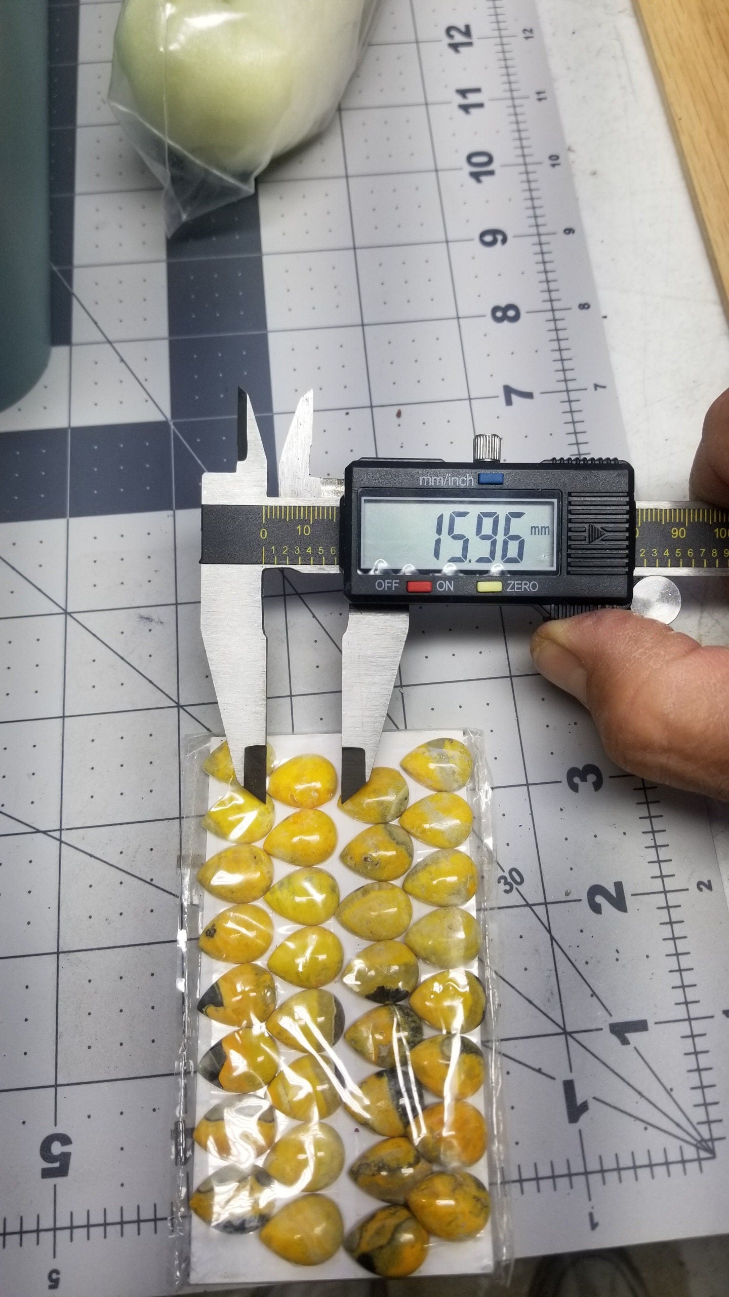 Bumblebee Jasper Cabochon You will receive one cabochon(Small, Approx. 15mm) BIN-0301-A