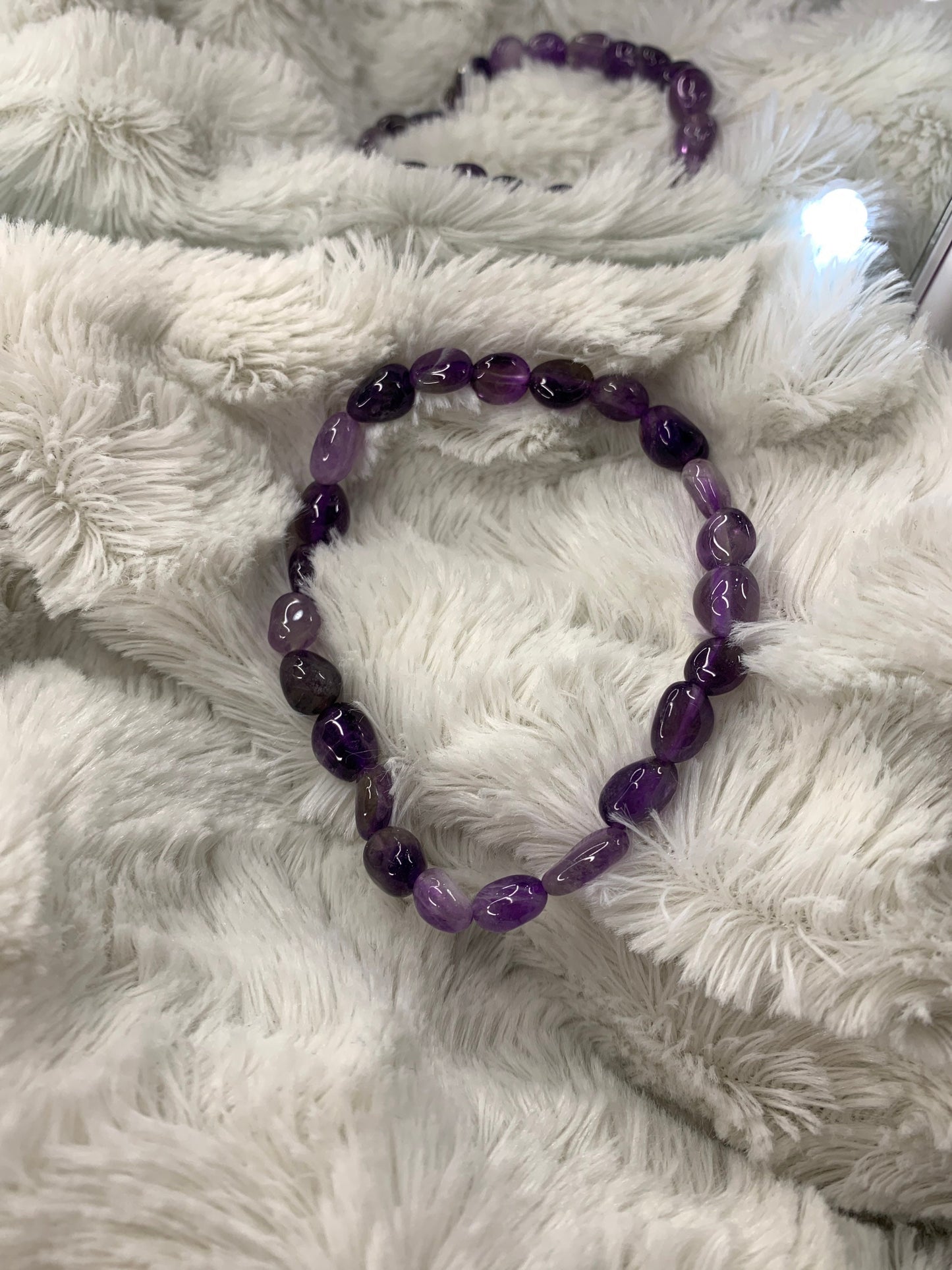 Amethyst Pebble Bracelet BRC-0021