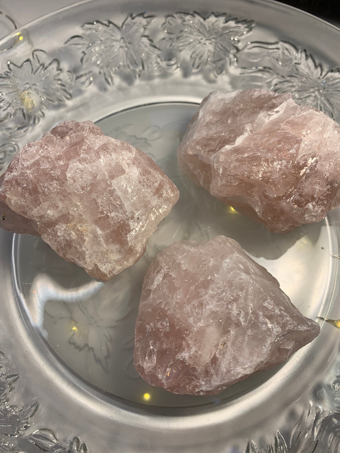 Rose Quartz Raw Stone, beautiful, large (Approx. 2" - 3" Long) BIN-0547