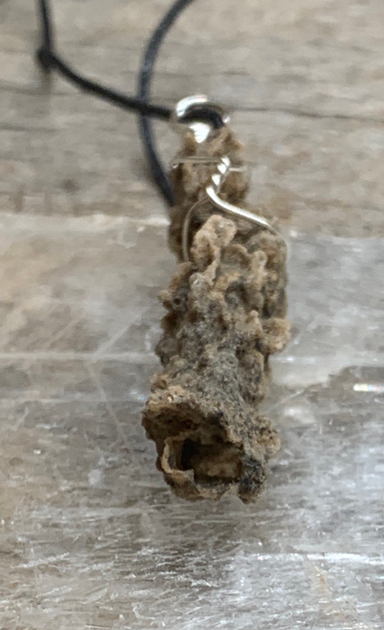 Fulgurite Wire Wrap Necklace NCK-2545