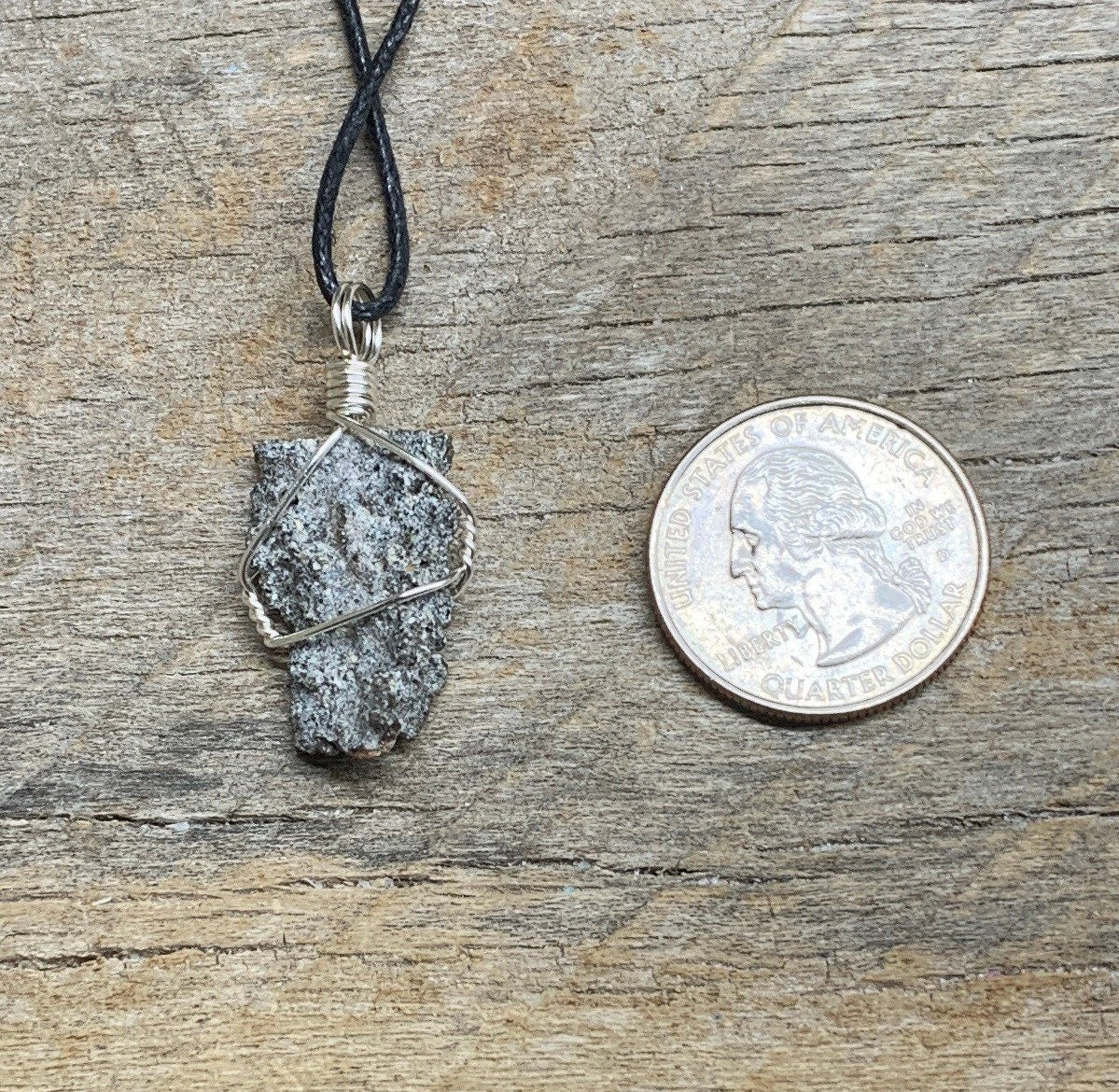 Fulgurite Wire Wrap Necklace NCK-2444