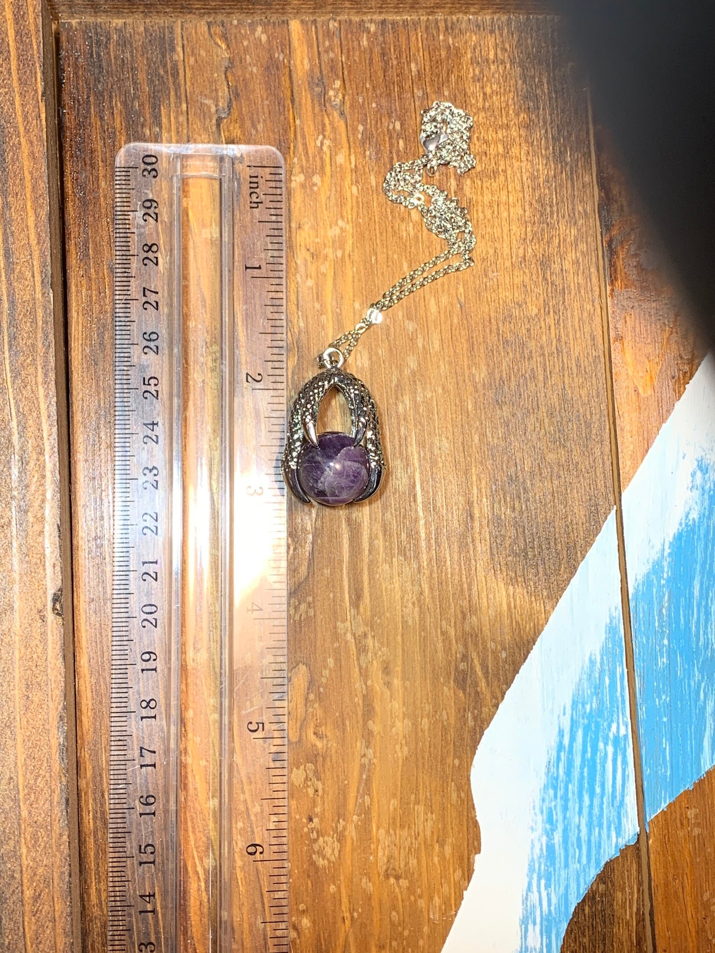 Amethyst Eagle Claw Necklace NCK-0277