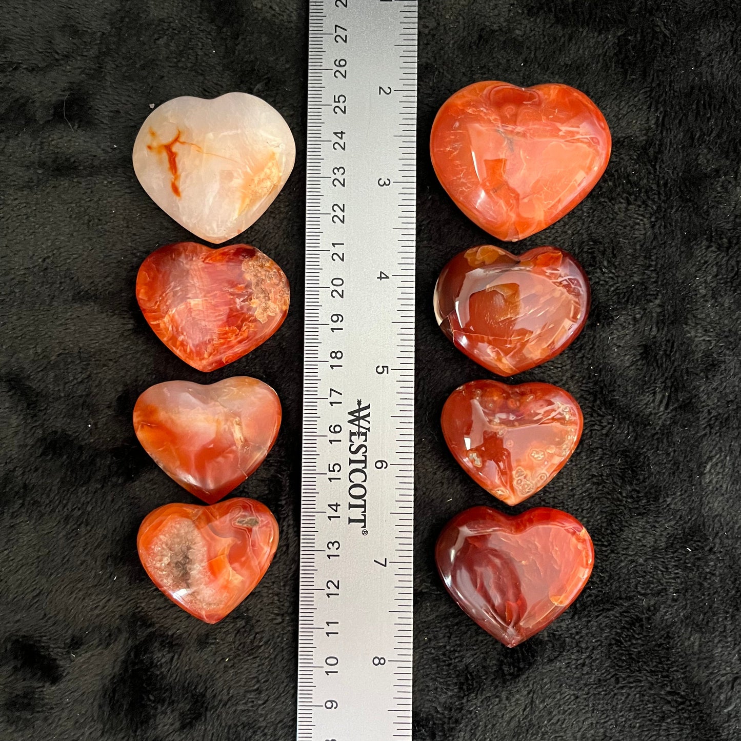 Carnelian Agate Heart, 1 Pound, WH-0002