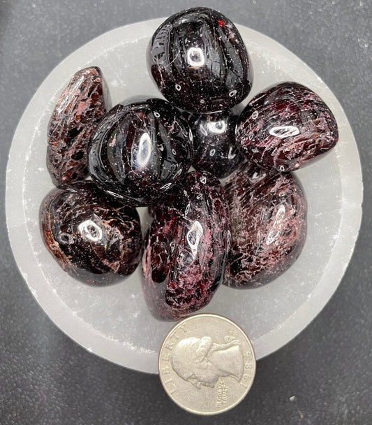 Garnet Tumbled Stone, 1 Pound Bag (Approx. 20-35 mm) WT-0051