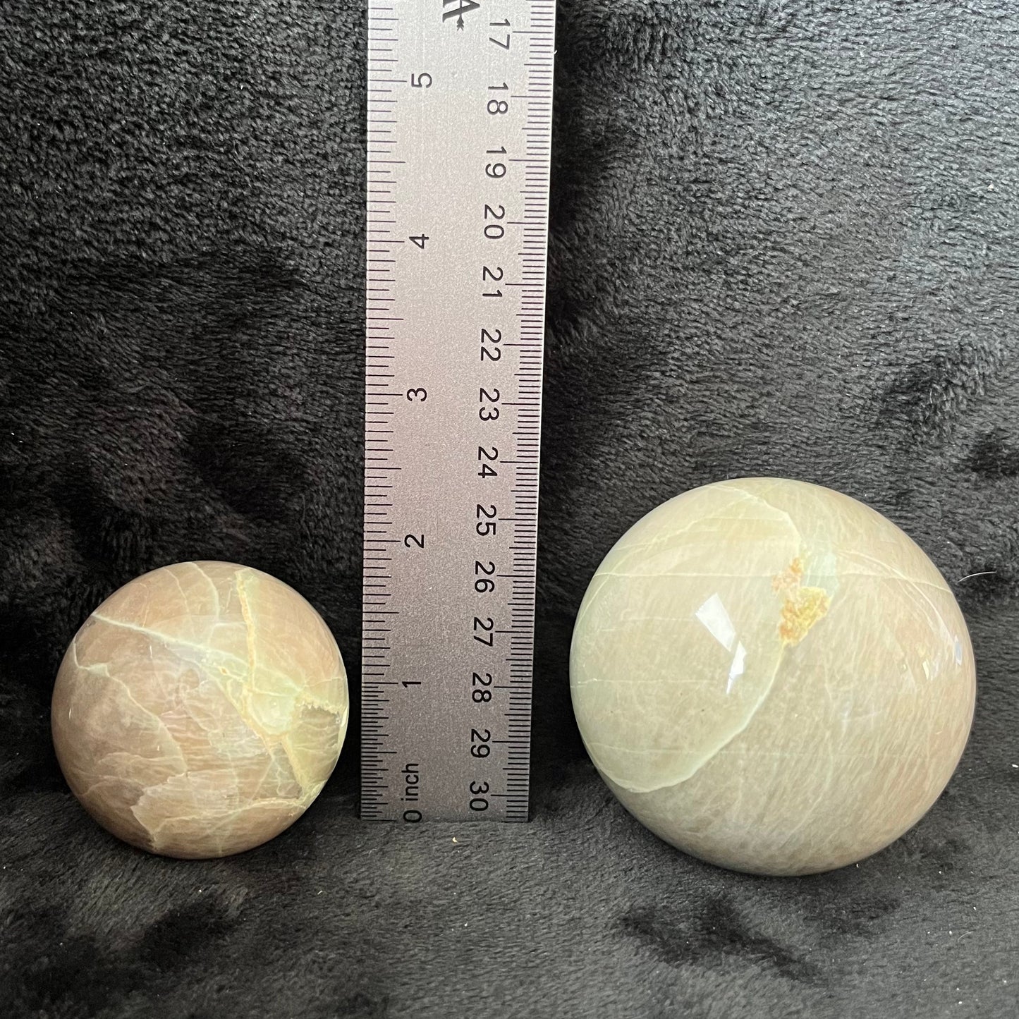 Green Moonstone Spheres, 1 Pound Lot (Approx. 50-65mm) WB-0013