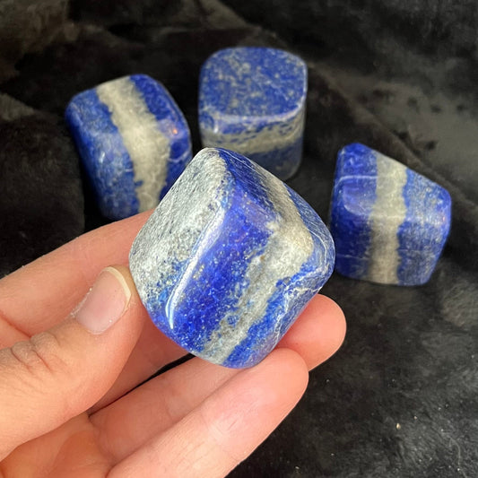 Lapis Lazuli Large Cube Tumbled Stone, 1 Pound Bag  WT-0081-A