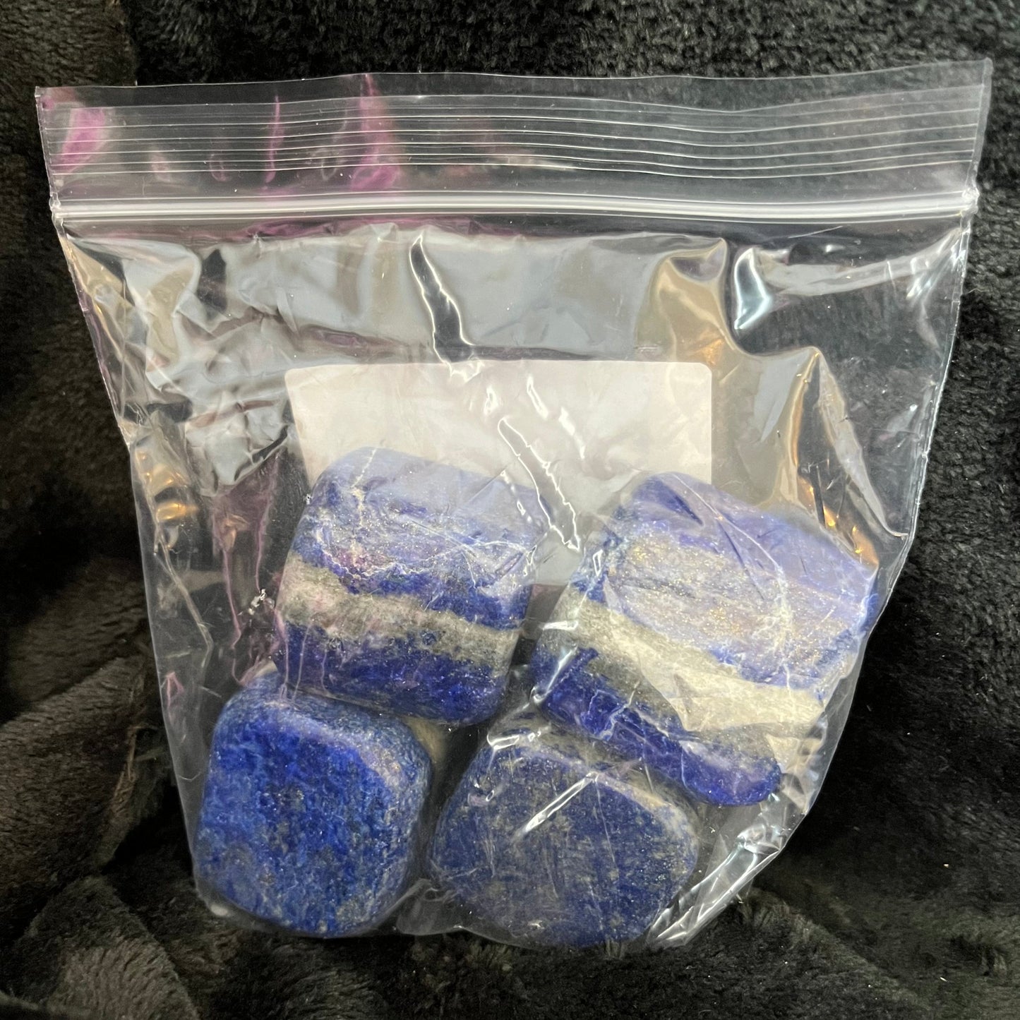 Lapis Lazuli Large Cube Tumbled Stone, 1 Pound Bag WT-0081-A