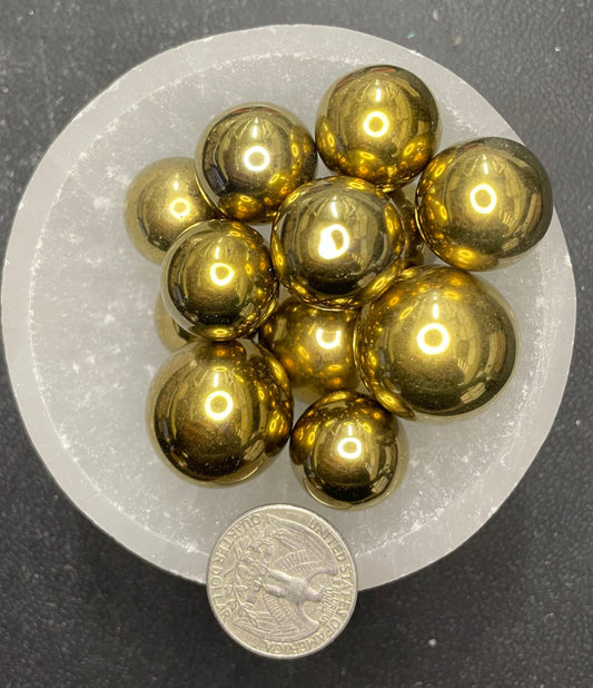 Magnet Sphere, Gold Sheen, 1 Pound Bag (Approx. 20-25 mm) WT-0082