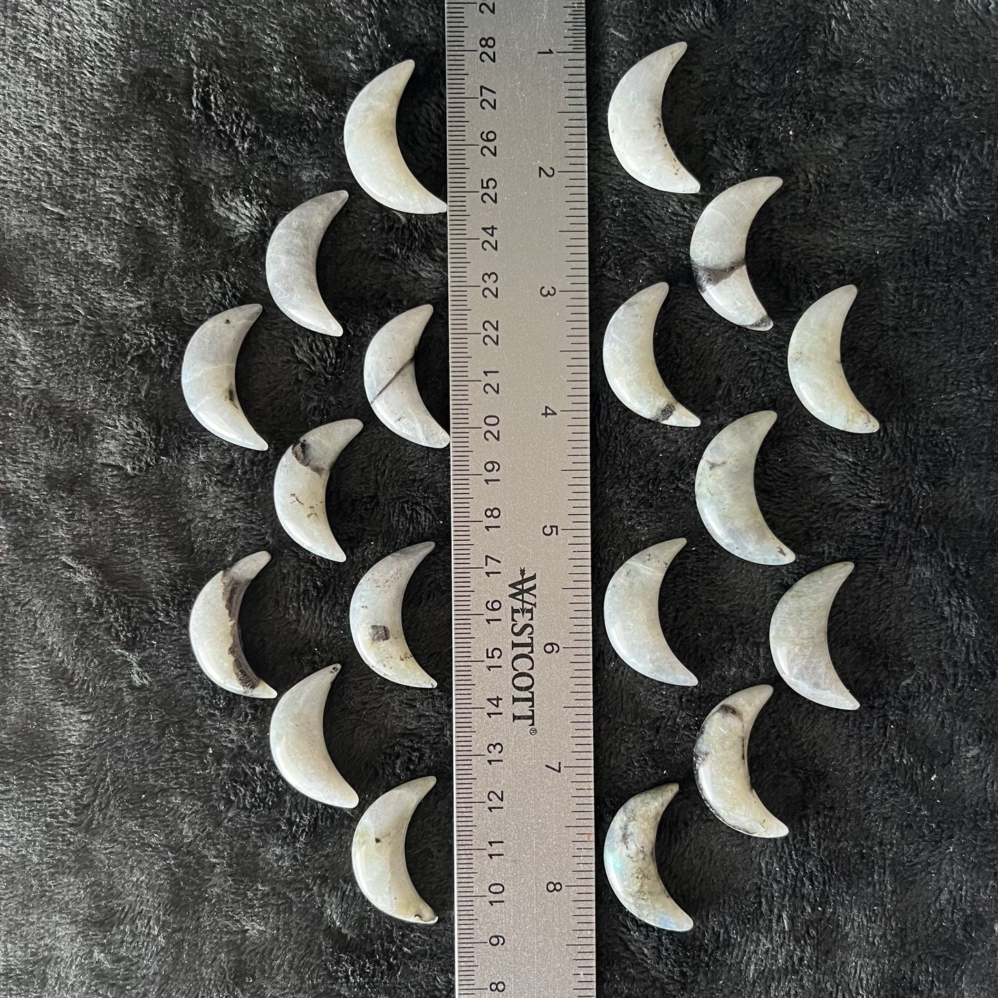 Labradorite Moon Carving (Approx. 1 1/8”) 0224-D