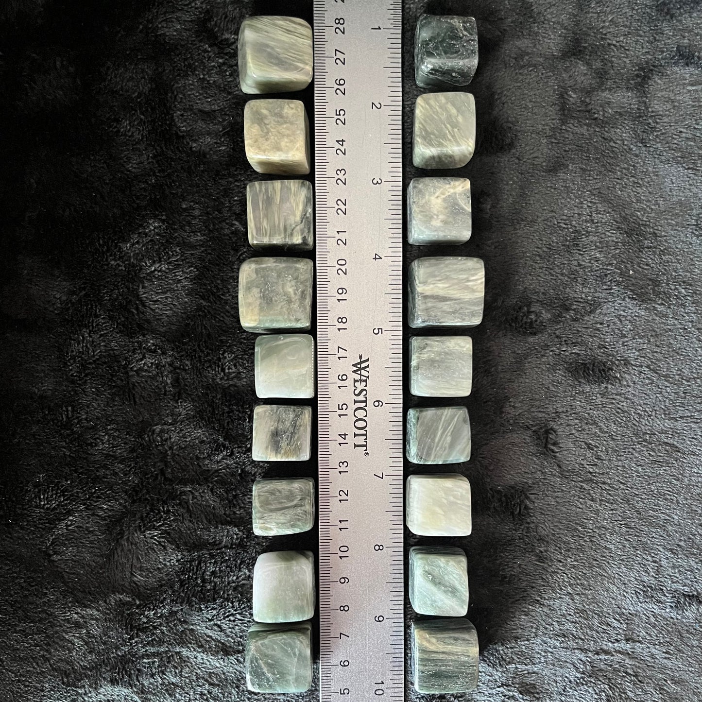 Green Rutile Quartz Tumbled Cube, 1 Pound Bag WT-0057-A