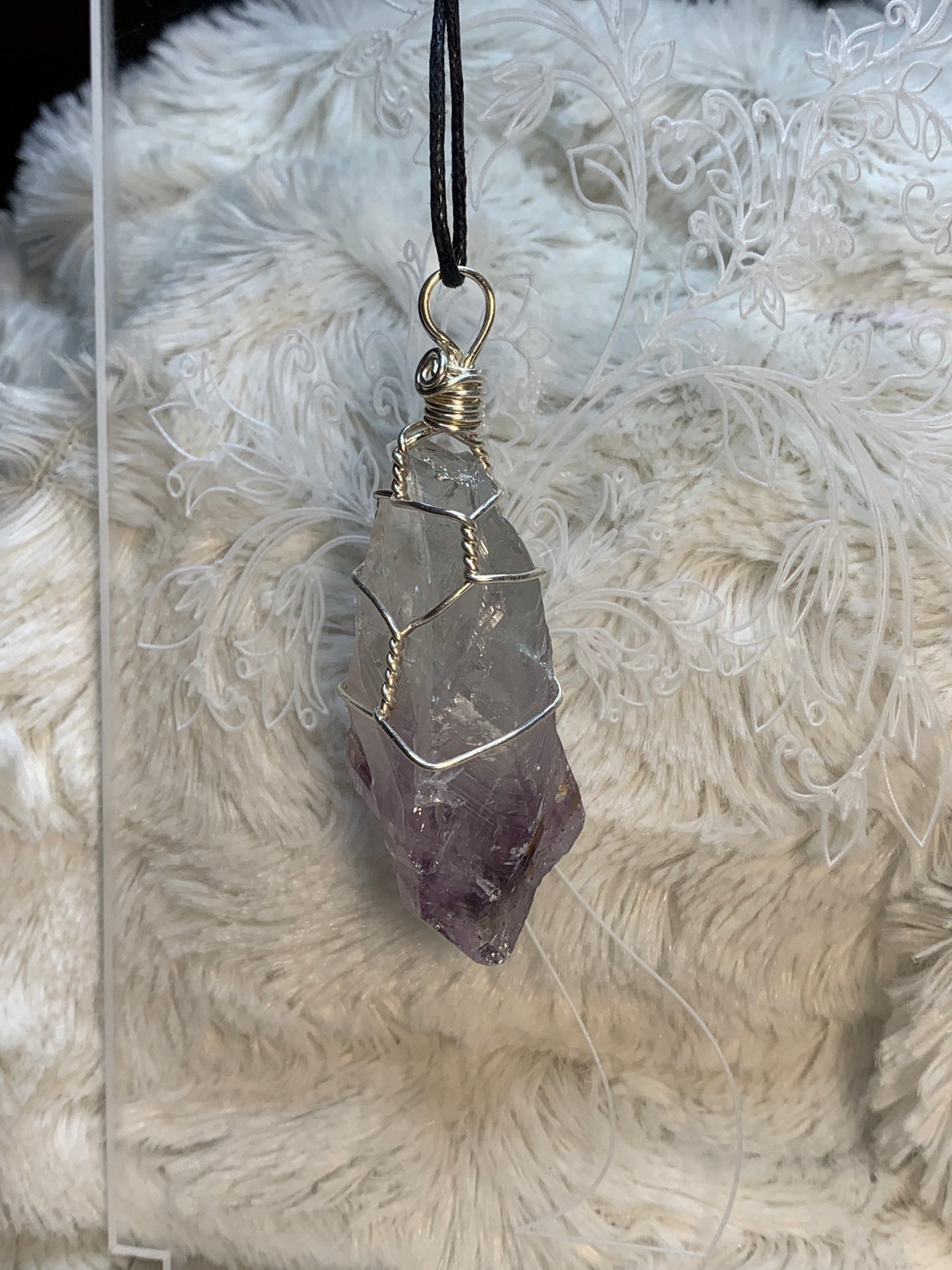 Amethyst Wire Wrapped Necklace NCK-0065-1
