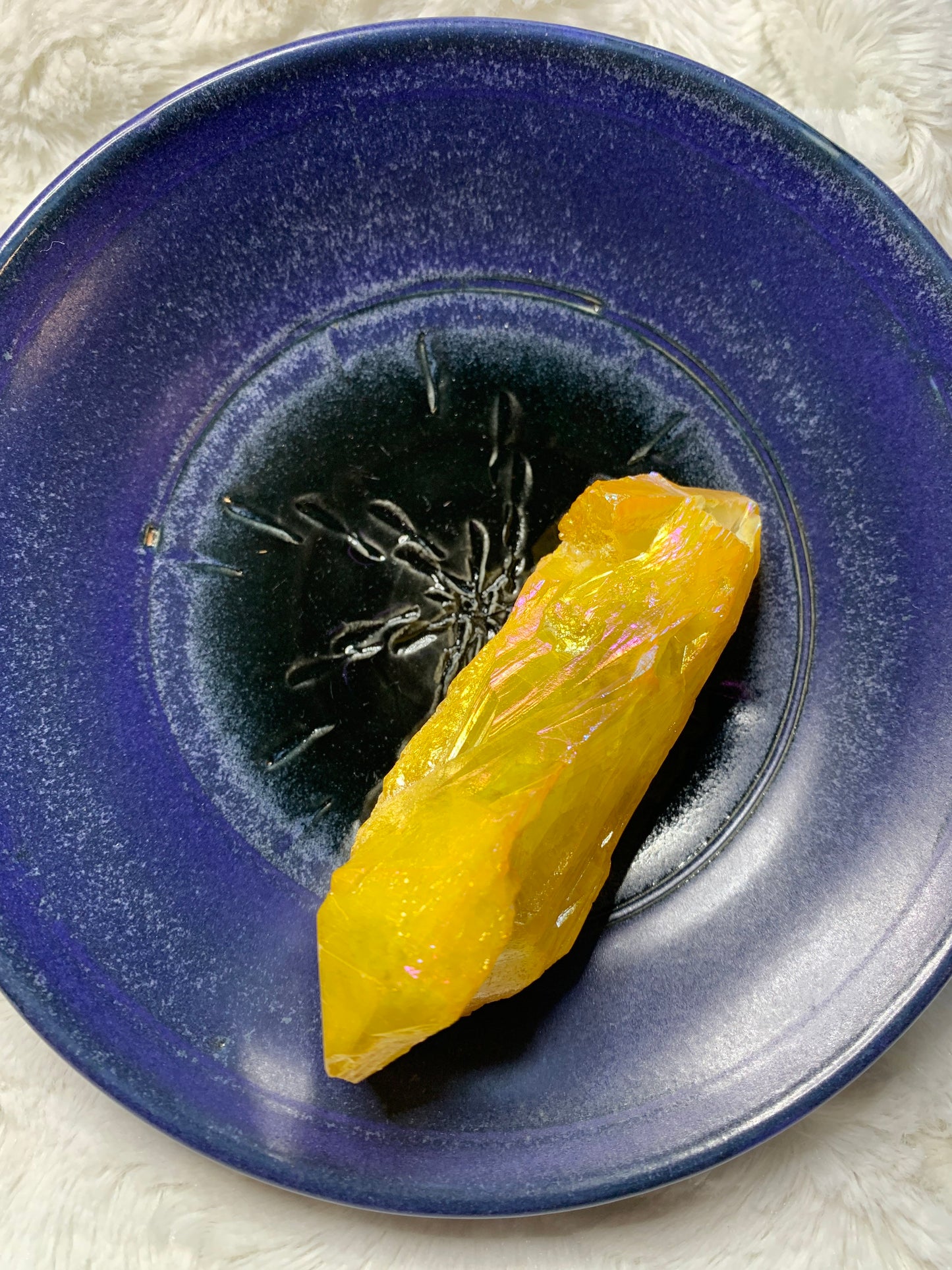 Gold/aYellow Aura Quartz CRY-0107