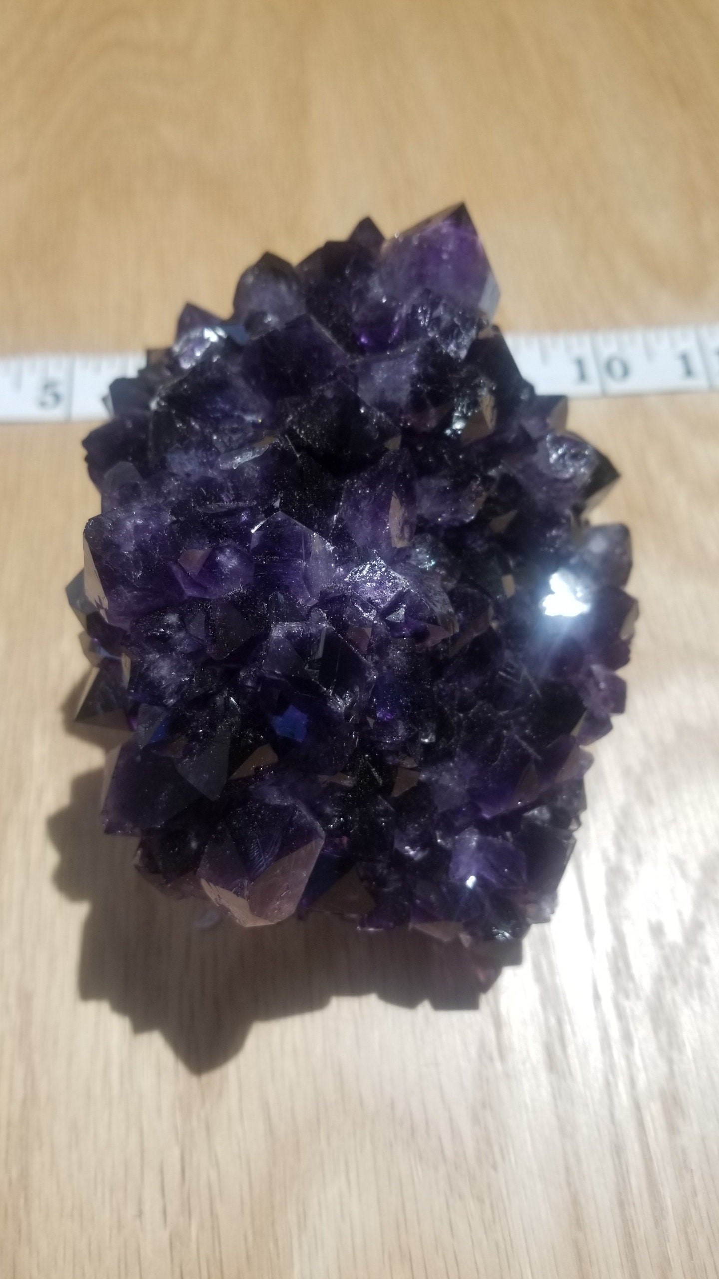 Amethyst AAA, Crystal, Natural Dark Purple (Approx 5 1\2" - 4- 3 1\2") Cluster Blossom Box- Blsm-4