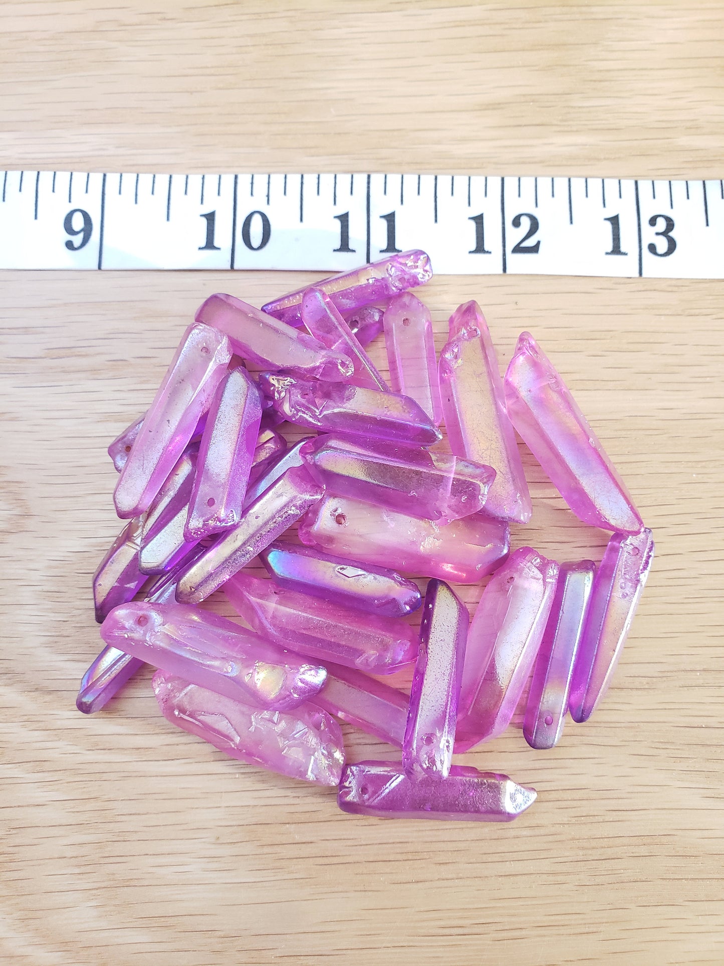 Pink Aura Quartz Point Bead (Approx. 1" - 2") 0193