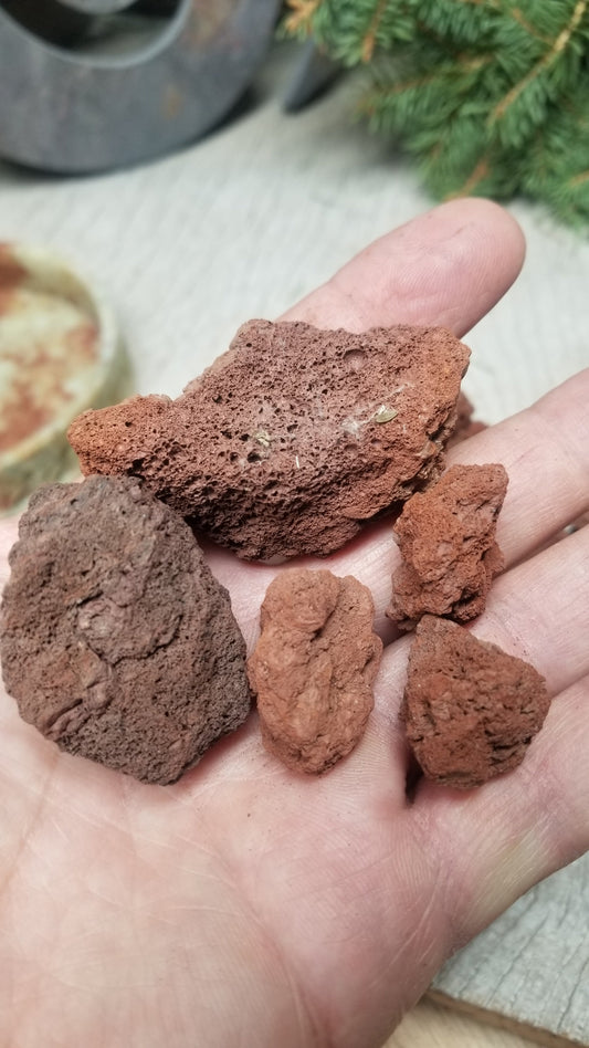Raw Lava Stone. Rough stone. Red, black, brown 1301