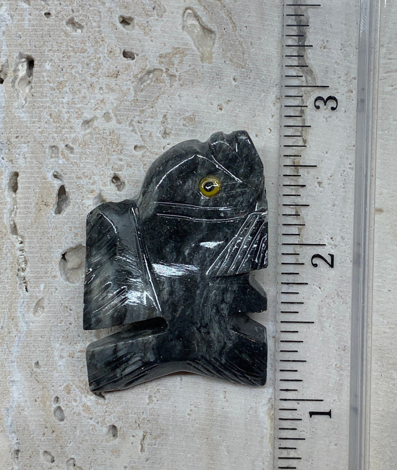 Fish Carved Soapstone Animal (Approx. 1 kkk87/8") 0755