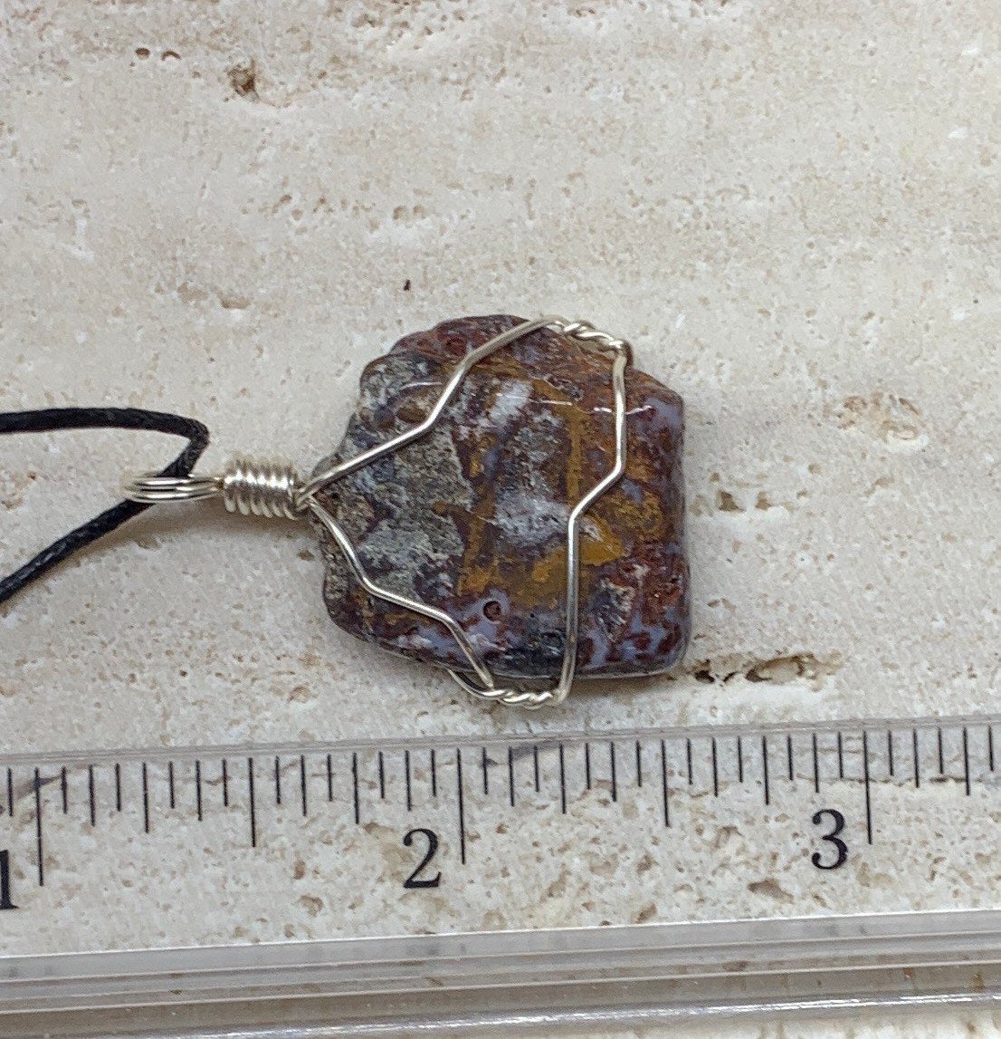 Agate Wire Wrapped Necklace NCK-0753