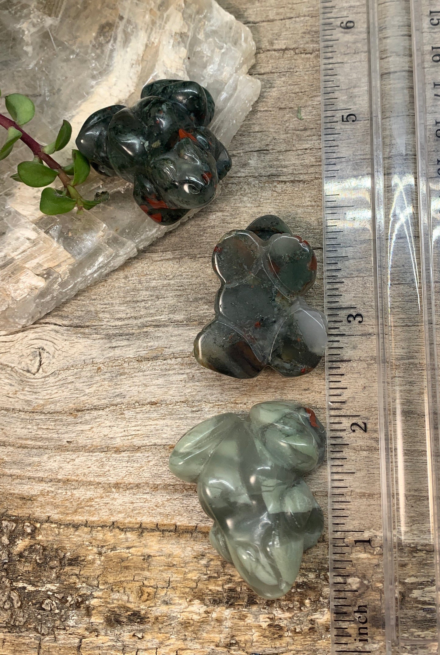 African Blood Agate Carved Frog 0111