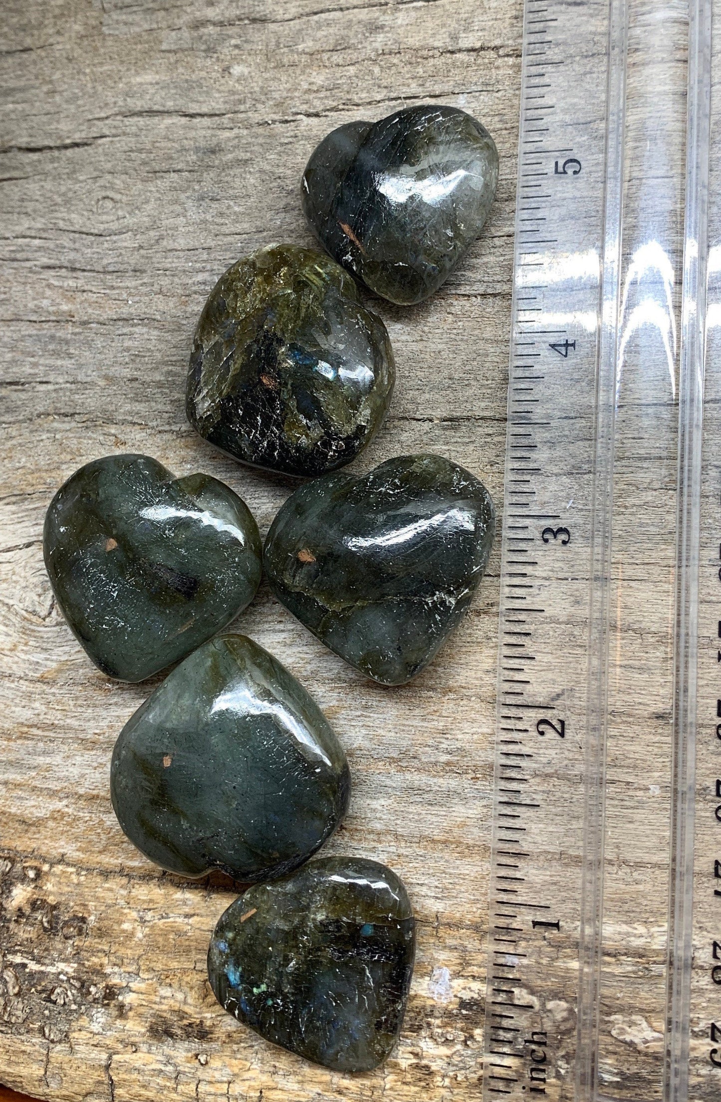 Labradorite Puffy Heart 30mm-35mm 0588