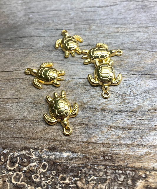 Turtle Pendant Gold Alloy 0642-A