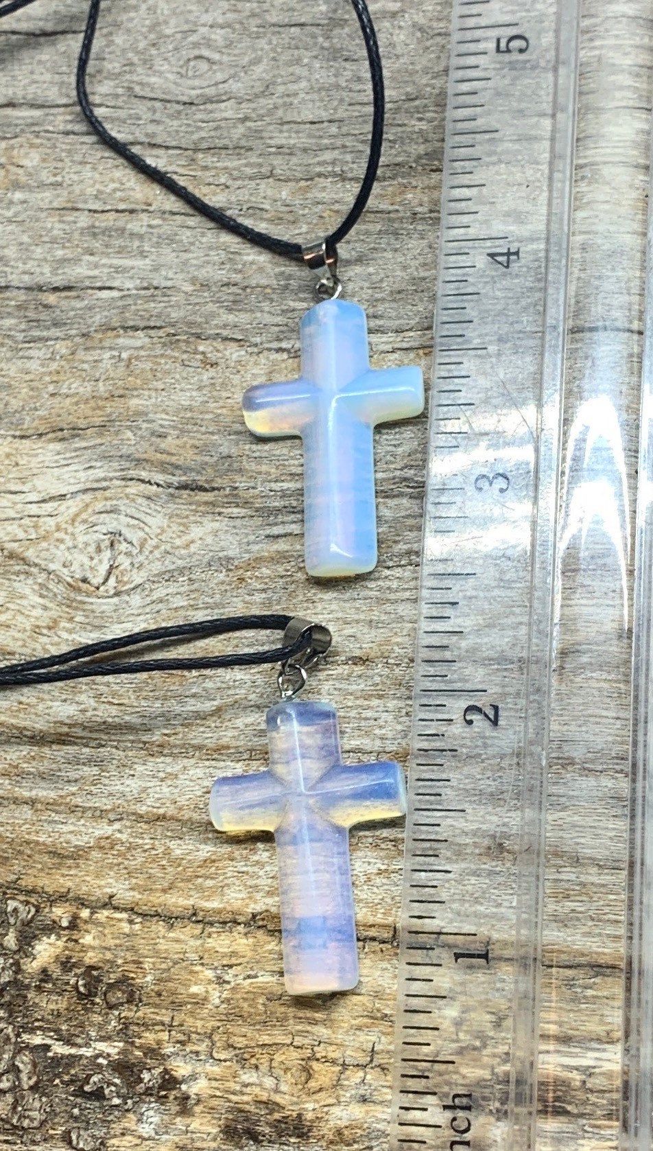 Opalite Cross Pendant Necklace 1174