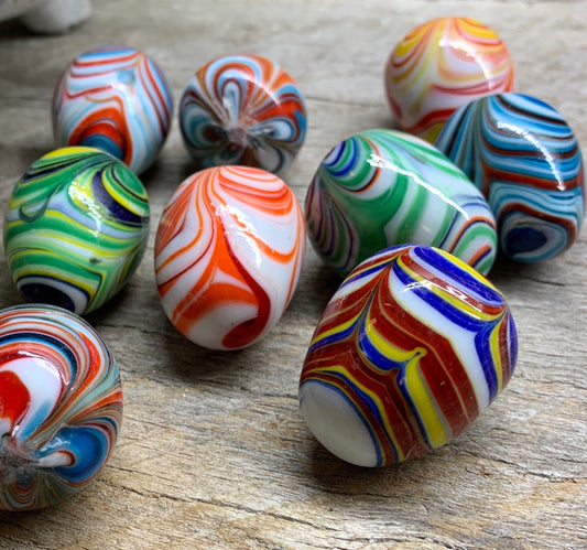 Happy Hippy Glass Egg 1 1/2” 1545