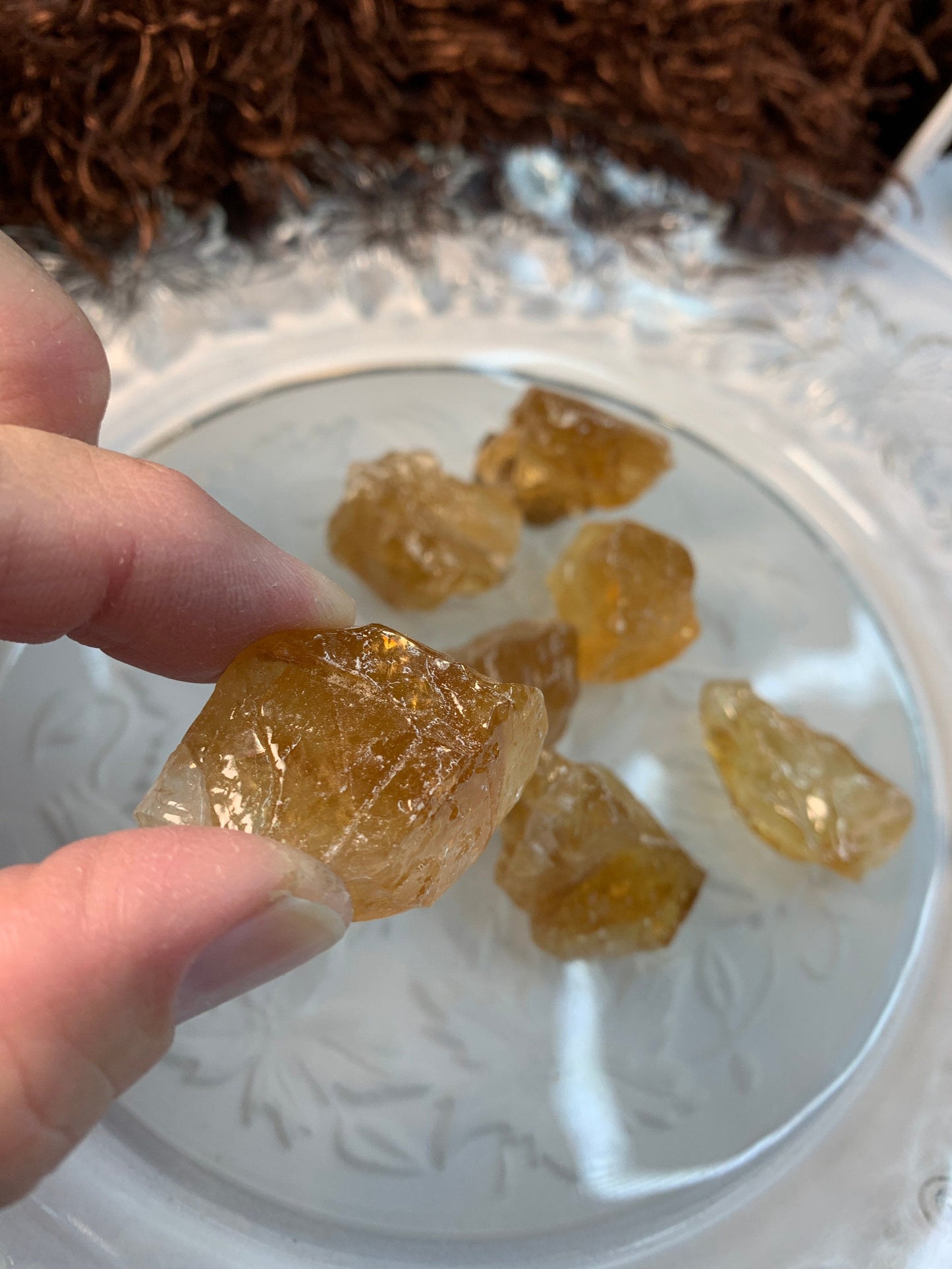 Honey Calcite, (7/8" - 1 1/8")  Raw Stone, Solar Plexus Chakra, Powerful Healing Stone 0126