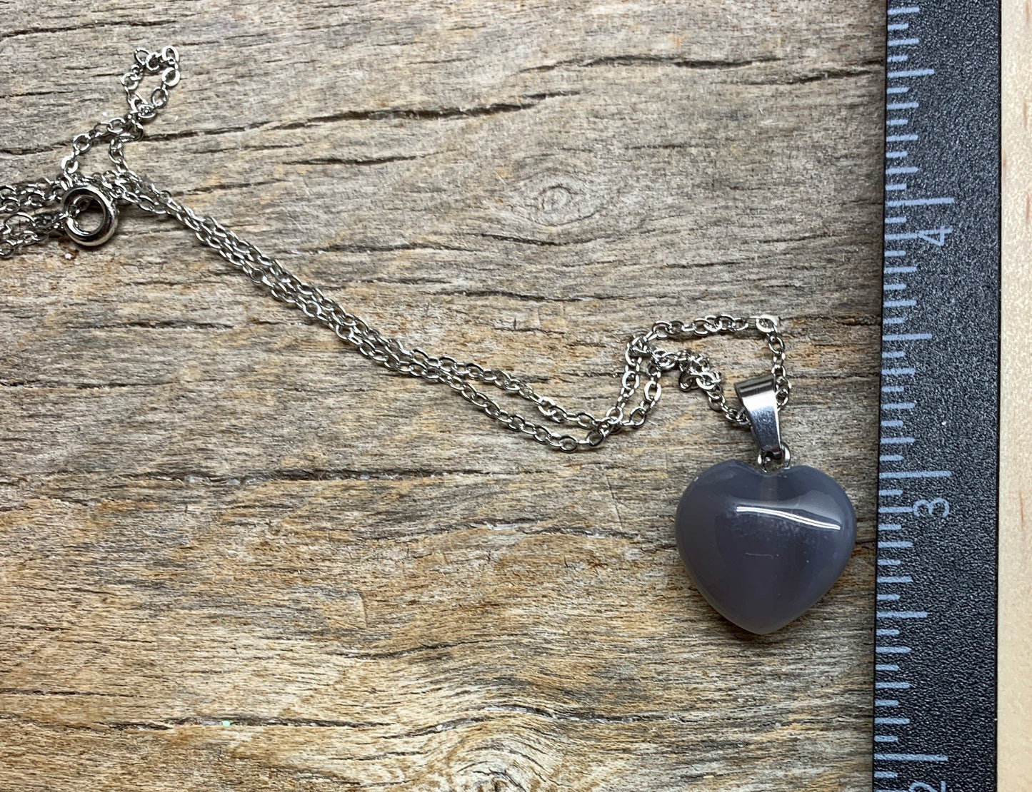 Smoky Quartz Heart Necklace NCK-1176 18” chain