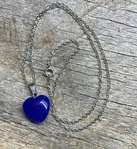 Indigo Blue Heart Necklace NCK-1178
