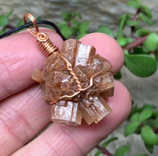 Aragonite Necklace, Wire Wrapped, Hand Made, Beautiful, Abundance NCK-0405
