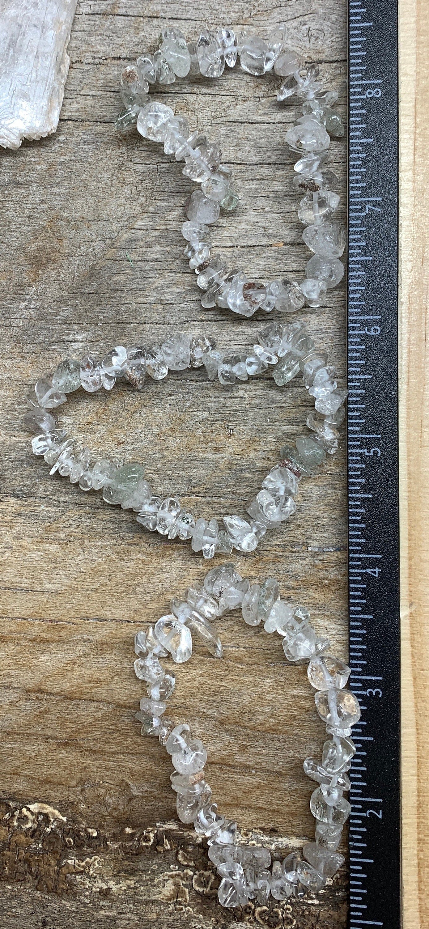 Chlorite Quartz Chip Bracelet BRC-0167