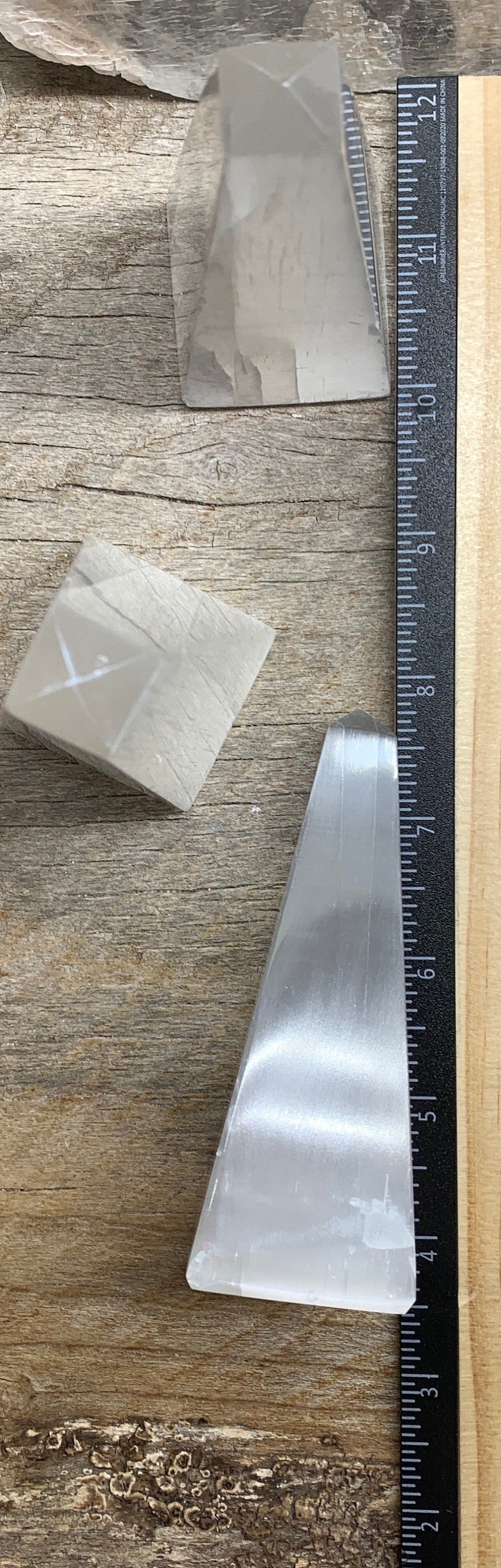 Selenite Obelisk 4” S-0026