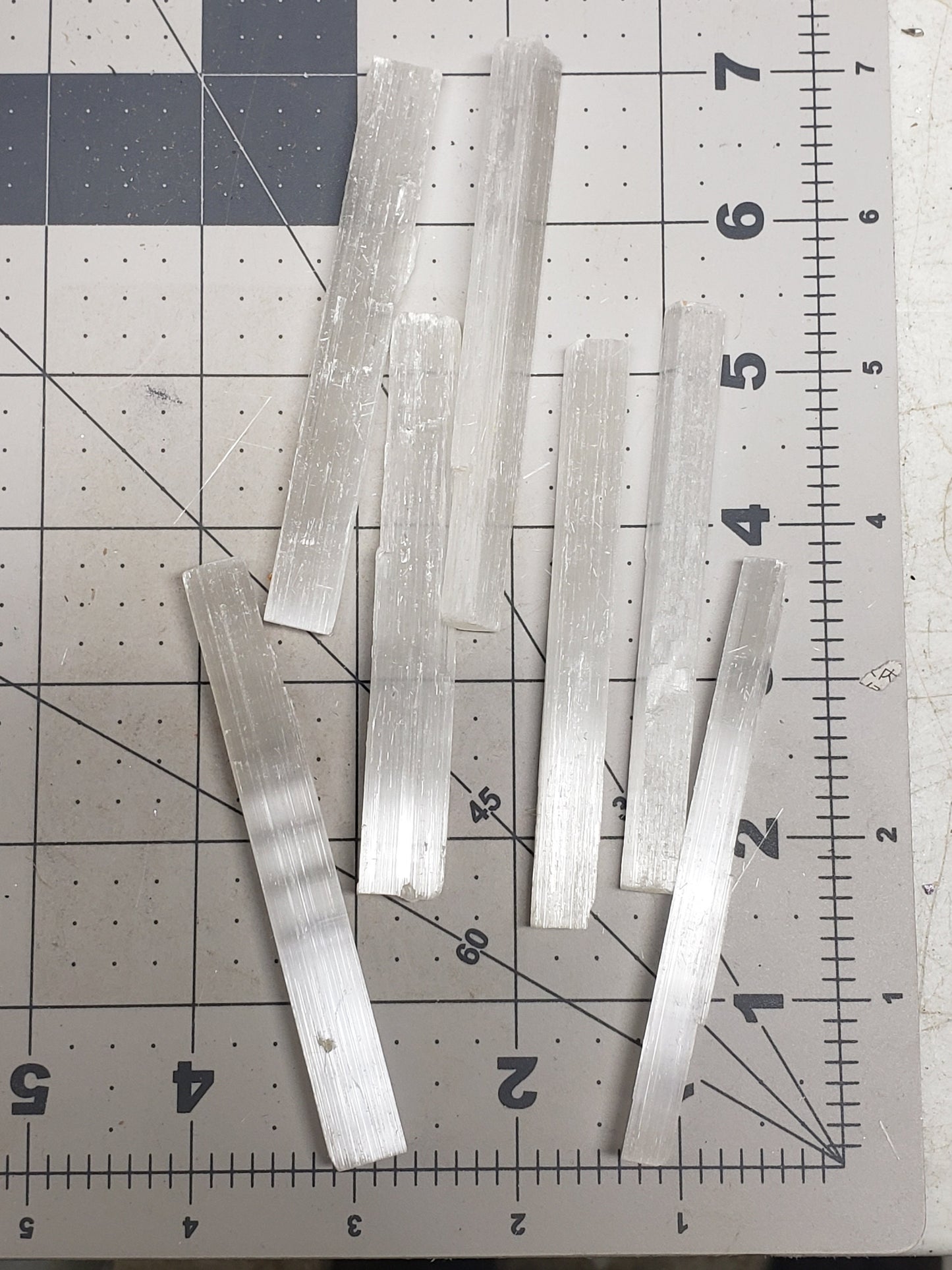 Selenite Stick (Approx 3 1/2") for Crown Chakra, Small Stick Wands, Supply for Crystal Grid, Stone of the Moon Goddess G-0001
