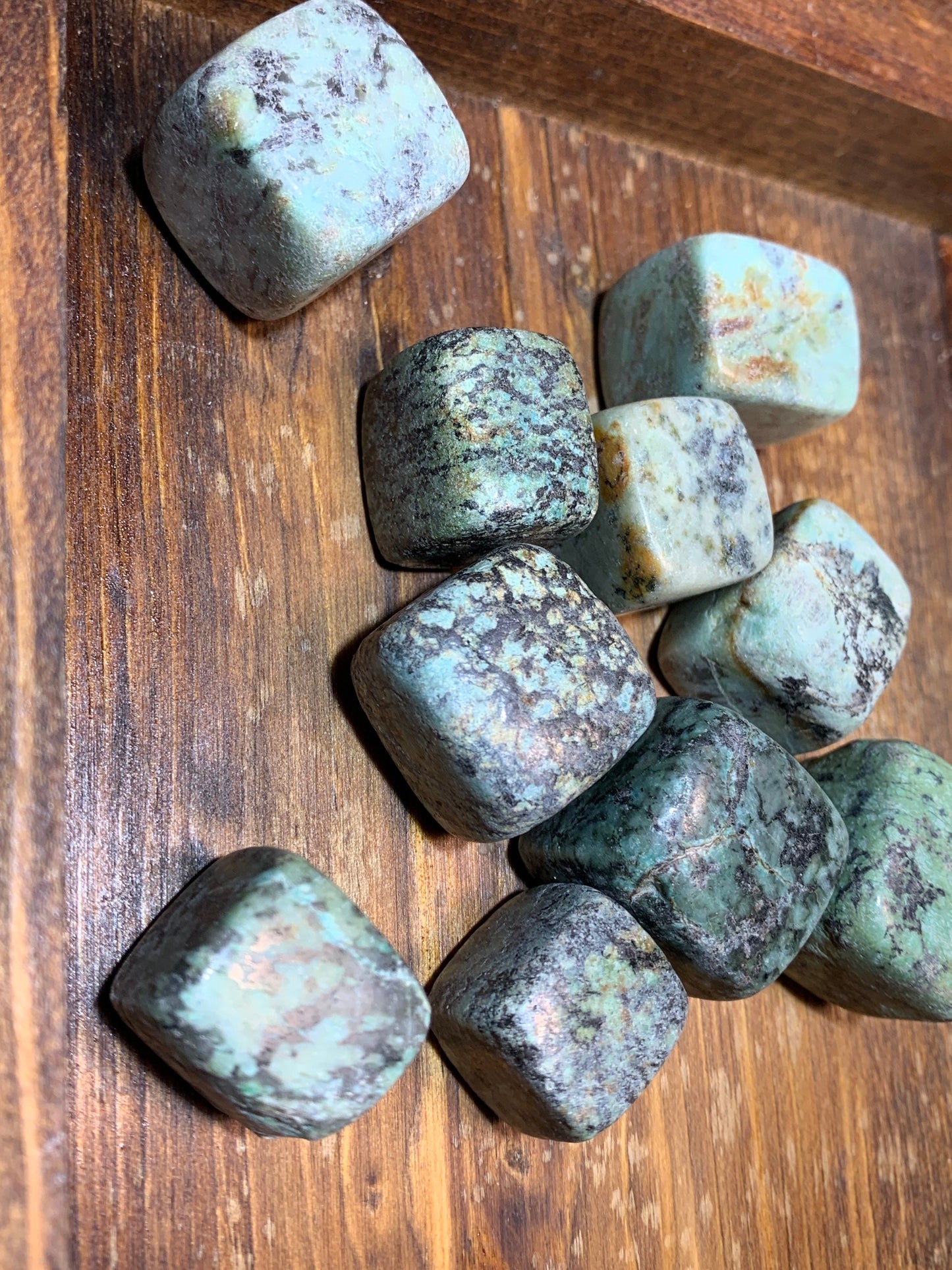 African Turquoise Cube (Approx. 5/8" - 3/4") Polished 0666