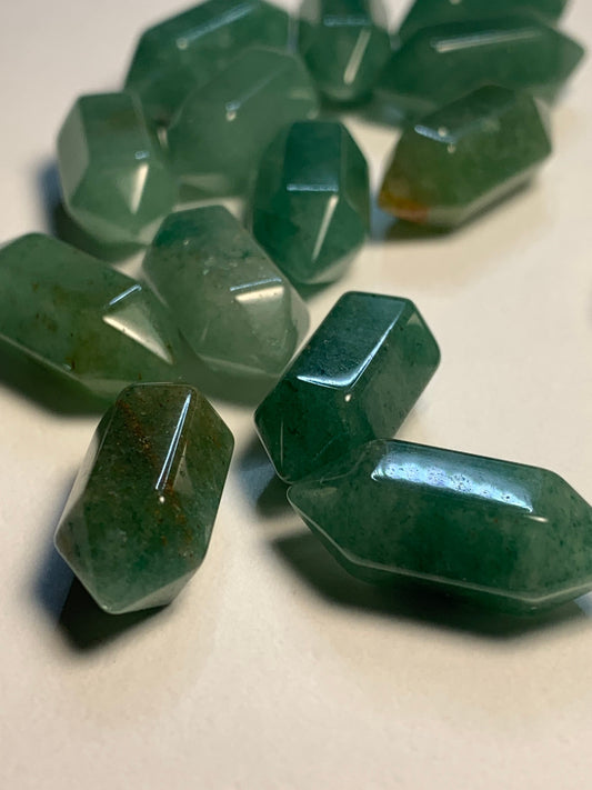 Green Aventurine.   Small double terminated Crystal point T-0070