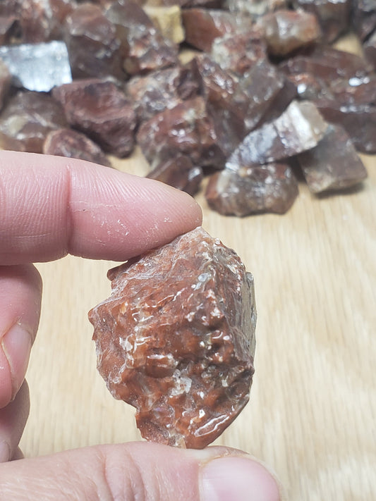 Red Calcite, One stone (Approx 1 "x 1 1/4" ), Rough  Healing Crystal, Energy Cleanser, Root Chakra 1313
