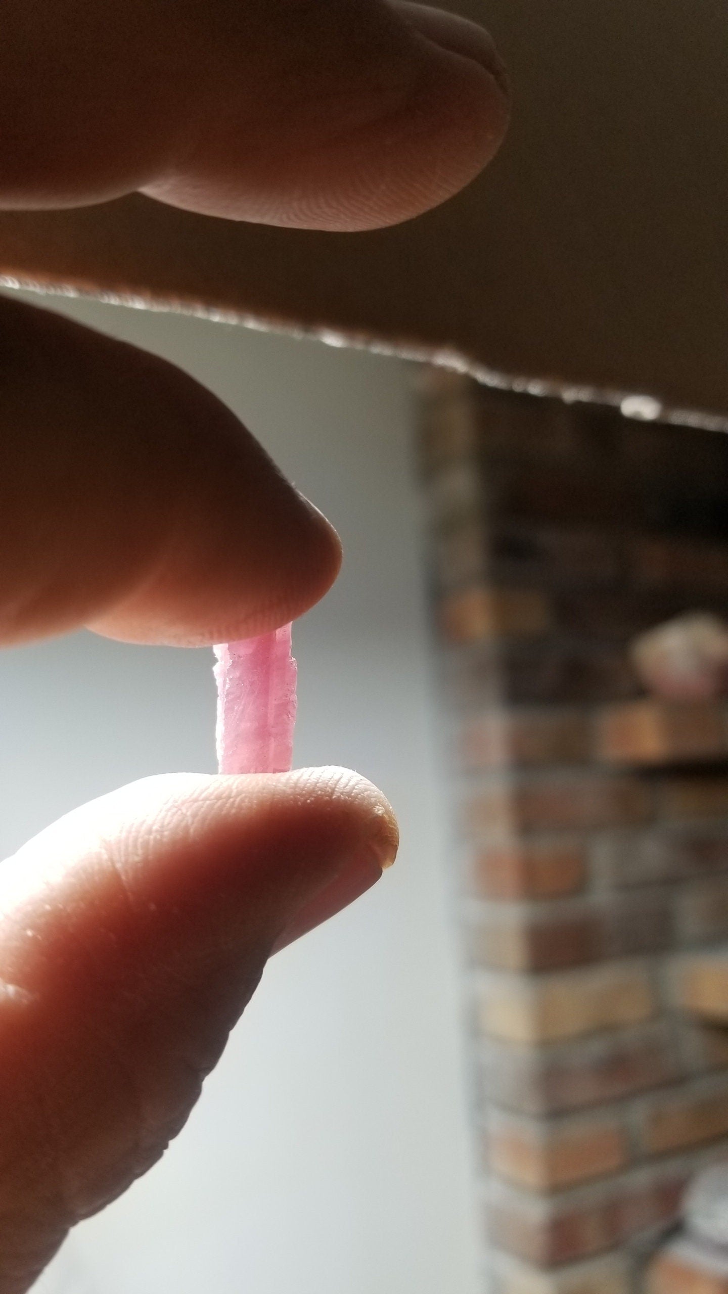 Pink White Green Tourmaline Raw Crystal (Approx. 3/4" - 1") 0159