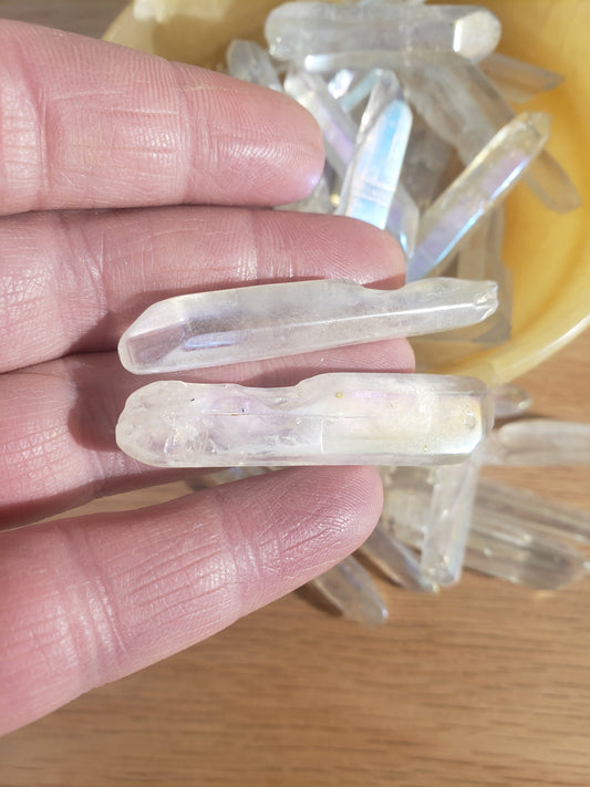 Angel Aura Quartz Point 1518 (Approx. 1" - 2" long) Crown Chakra, Wire Wrapping & Grid Making Supply