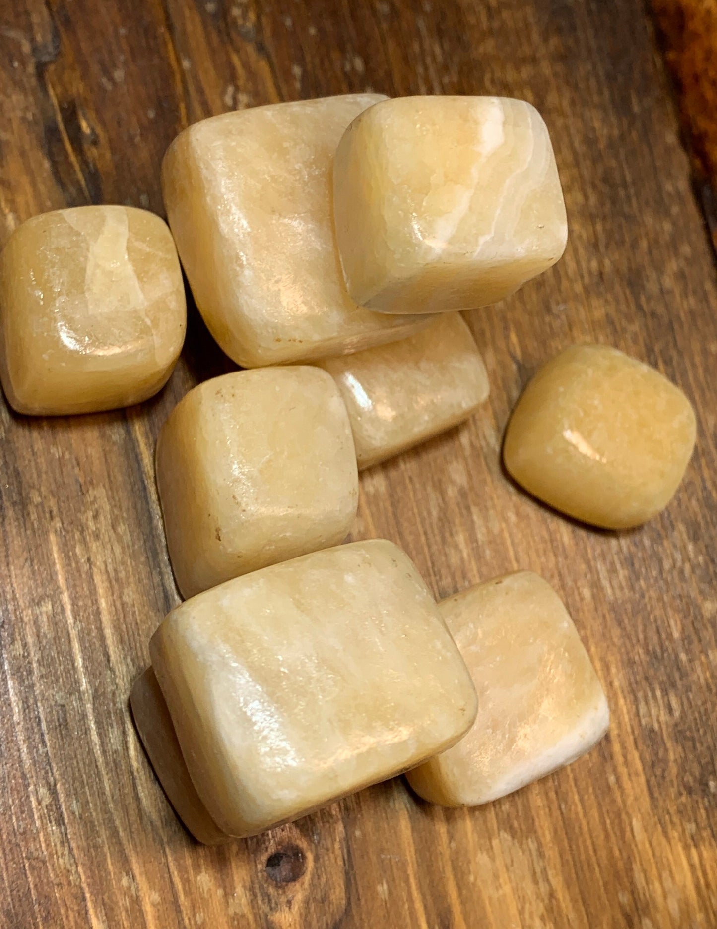 Orange Calcite (Approx. 3/4" - 1") BIN-1399 Helps you to see the double meaning. Powerful energy amplifier and cleanser.