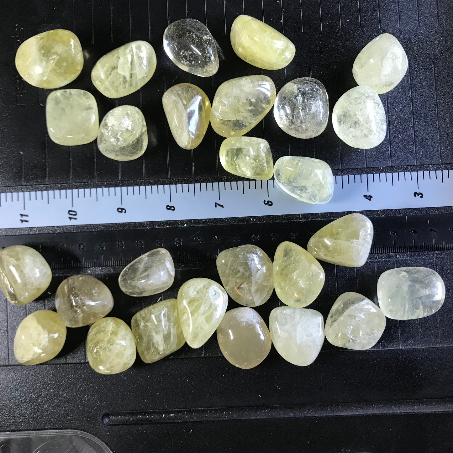 Citrine, Polished Tumbled Crystal (Approx. 1 1/4 - 1 1/2") Yellow Stone, for Wire Wrapping or Crystal Grid Supply 0719