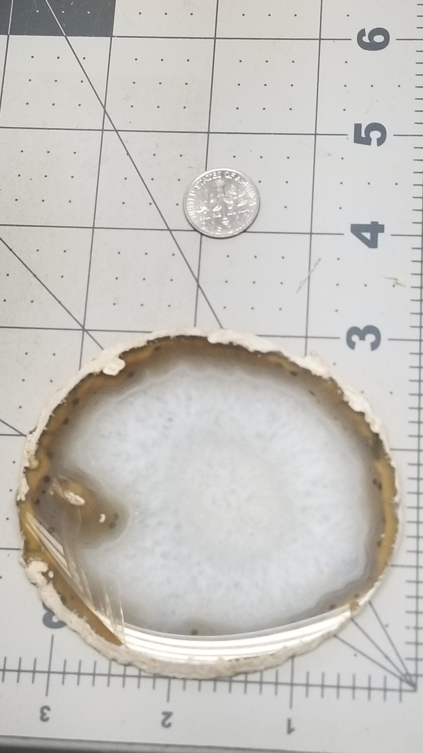 Agate Slab, Grey and Natural Tones, Natural Agate (Approx. 2 1/2 - 3 1/2") 0456