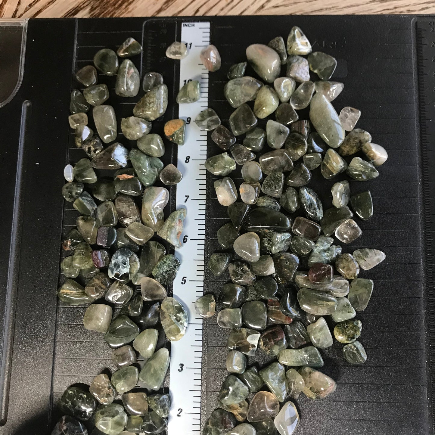 Green Rutile Quartz, Polished Tumbled Stone (Approx 1/2" -3/4" long) for Wire Wrapping or Crystal Grid Supply BIN-1415