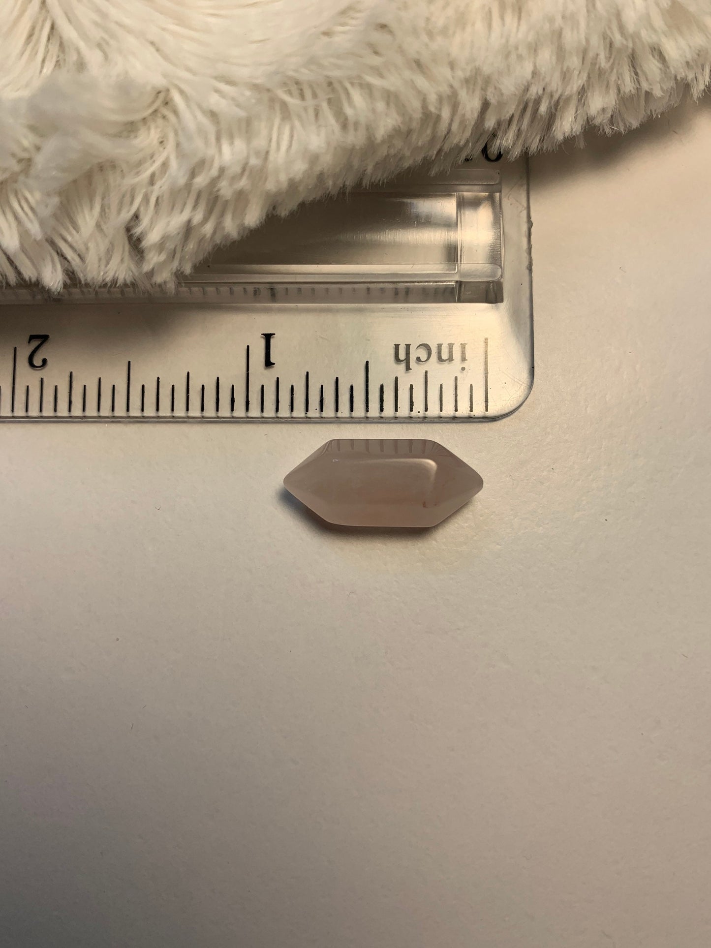Rose Quartz Double Terminated crystal Point Small. Polished Stone for the Heart Chakra, for Wire Wrapping or Crystal Grid T-0012