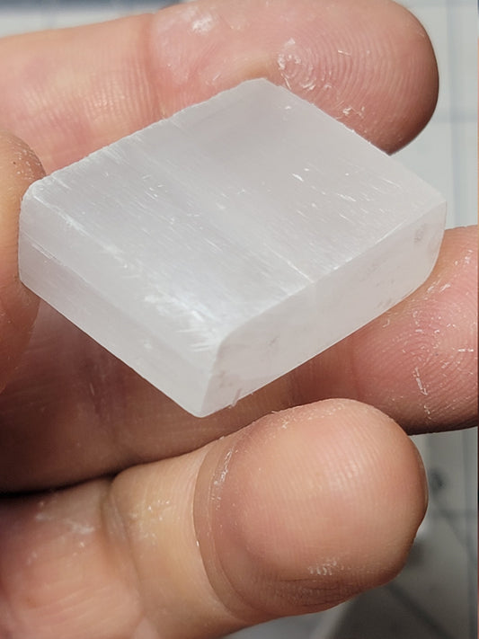 Selenite Small Charging Plate, Smooth Chunk, Polished (Approx. 1 1/2") for Crown Chakra, Stone of the Moon Goddess G-0021